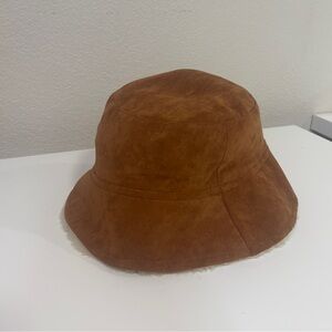 ZARA faux suede bucket hat